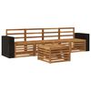 vidaXL Set vanjskih sofa 5 kom. Prirodna Čvrsto drvo akacije