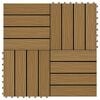 vidaXL Pločice za decking 3D Dizajn 11 pcs Tikovina 30 x 30 cm