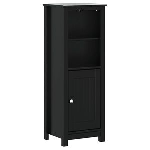 vidaXL Kupaonski ormarić BERG crni 40x34x110 cm od masivne borovine