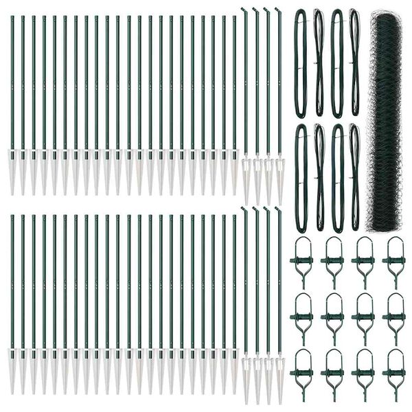 vidaXL Stup za ogradu Zelena 100 x 1,2 m (mreža 36 mm) Čelik i PVC