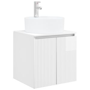 vidaXL Umivaonik s policom Bijela visokog sjaja 49,5 x 44,5 x 65 cm