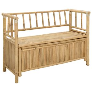 vidaXL Klupa za vrtno skladi&scaron;tenje 110 x 47 x 80 cm Bambus Prirodna