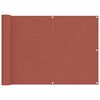 vidaXL Balcony ekran Terakota 75 x 200 cm PU prekriveni oksford alu