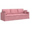 vidaXL Sofa 2 pcs Ružičasta 228 x 78 x 80 cm Bar&scaron;un
