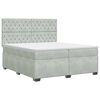 vidaXL Boxspring krevet s madracem Svjetlosiva 200 x 200 cm Bar&scaron;un