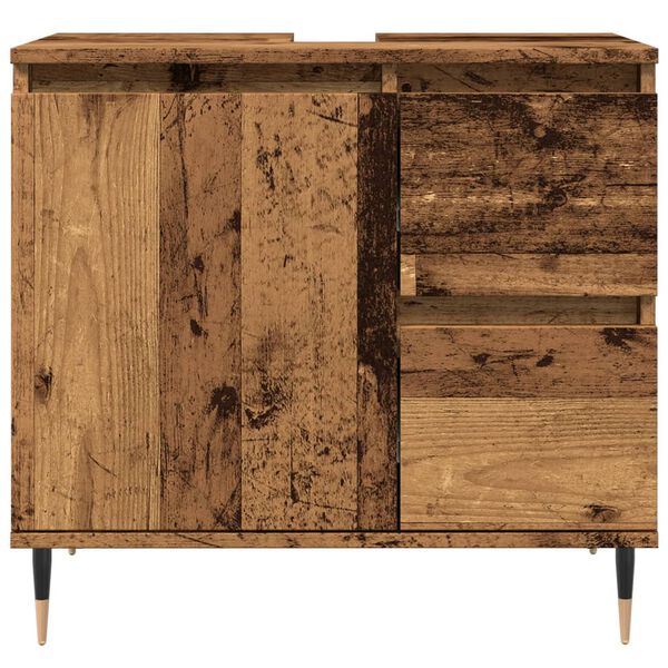 vidaXL Kupaonski ormarić staro drvo 65x33x60 cm konstruirano drvo