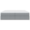 vidaXL Krevet s madracem i skladi&scaron;tem Svijetlo siva 200 x 200 cm