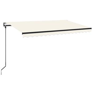 vidaXL Automatska tenda sa senzorom za vjetar LED 400x350 cm krem