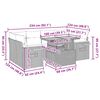 vidaXL 7-dijelni set vrtnih sofa sivi od poliratana