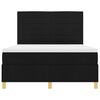 vidaXL LED Box Spring Krevet s madracem Crna 160 x 200 cm tkanina
