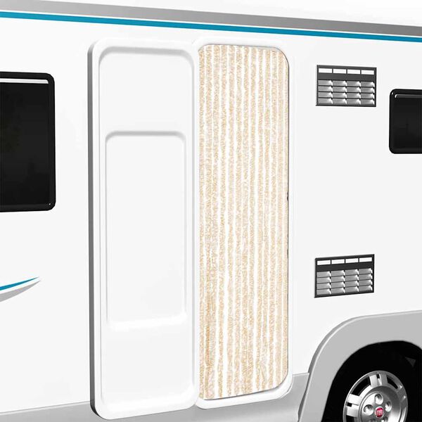 vidaXL Zastor protiv muha bež i bijeli 56x200 cm od šenila