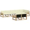 vidaXL Set vanjskih sofa 8 kom. Bijela i krem