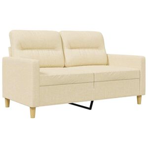 vidaXL Dvosjed od tkanine krem 120 cm