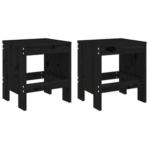 vidaXL Vrtni stolci 2 kom crni 40 x 36 x 45 cm od masivne borovine