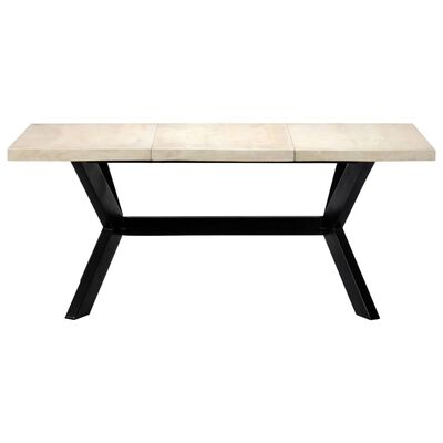 vidaXL Blagovaonski stol bijeli 180x90x75 cm od masivnog drva manga