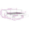 vidaXL Dnevni krevet na razvlačenje smeđesivi 90 x 200 cm od tkanine
