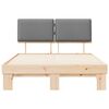 vidaXL Krevetni okvir s tapiciranim uzglavljem Svijetlo siva