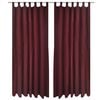 vidaXL 2 kom Bordo Mikro-satenska Zavjesa s Tregerima 140 x 245 cm