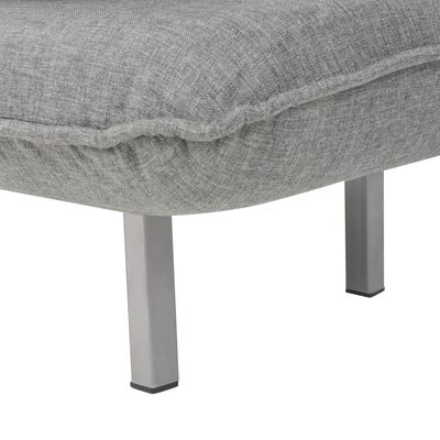 vidaXL Okretna stolica sofa krevet od tkanine svjetlosivi