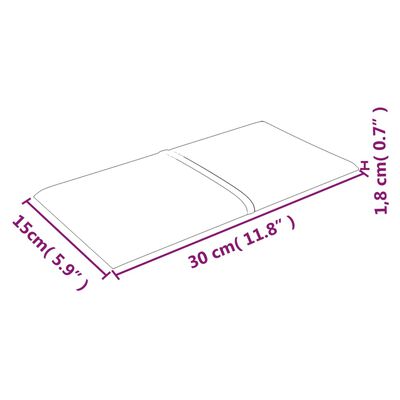 vidaXL Zidne ploče od tkanine 12 kom tamnozelene 30 x 15 cm 0,54 m²