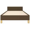 vidaXL Okvir za krevet bez madraca tamnosmeđi 90 x 190 cm od tkanine