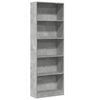 vidaXL Regal za knjige boja betona 60x24x176 cm konstruirano drvo