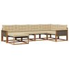 vidaXL Set vanjskih sofa s jastukom 6 pcs Prirodna i bež