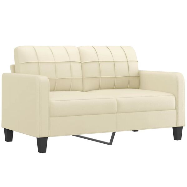 vidaXL 3-dijelni set sofa s jastucima krem od umjetne kože