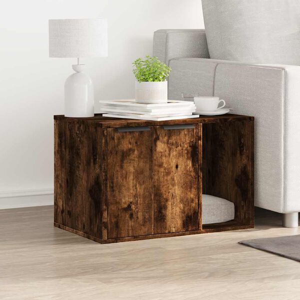 vidaXL Kutija z mačji pijesak boja hrasta 60x40x40cm konstruirano drvo