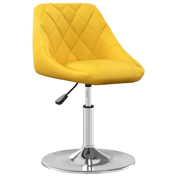 vidaXL Okretne blagovaonske stolice 6 kom senf žuti bar&scaron;un