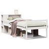 vidaXL Krevet s regalom za knjige bez madraca bijeli 75x190cm borovina