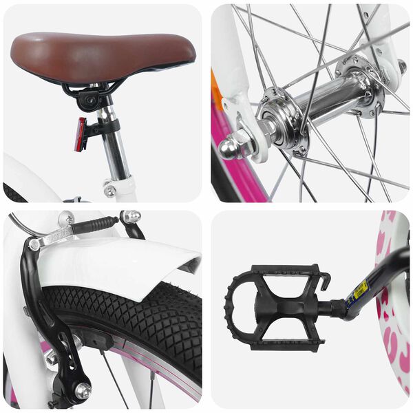 vidaXL Dječji Bicikl 18 Inča za djecu od 5 do 7 godina Bijelo