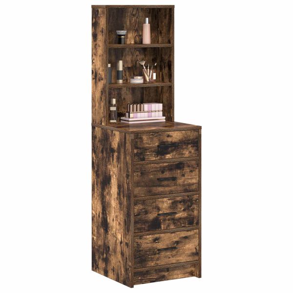 vidaXL Highboard Dimljeni hrast 40 x 41 x 135 cm Konstruirano drvo