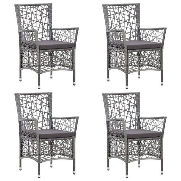 vidaXL 5-dijelni vrtni blagovaonski set sivi