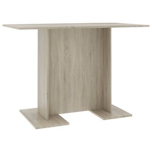 vidaXL Blagovaonski stol boja hrasta sonome 110 x 60 x 75 cm drvena
