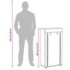 282430 vidaXL Shoe Cabinet with Cover Grey 58x28x106 cm Fabric