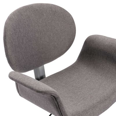 vidaXL Okretna blagovaonska stolica od tkanine siva