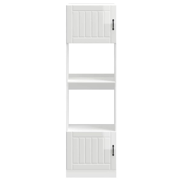 vidaXL Ormarići za pećnicu 2 kom "Lucca" sjajno bijeli inženjerski drvo