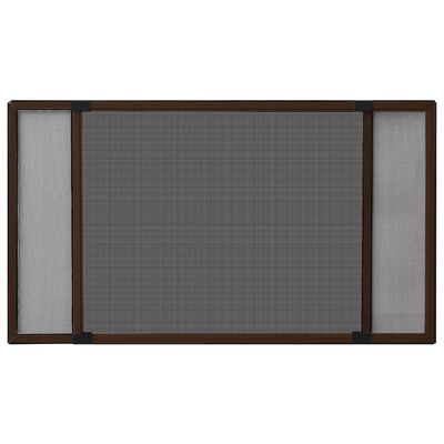 vidaXL Proširivi zaslon protiv insekata smeđi (75 - 143) x 50 cm