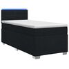 vidaXL Krevet s box springom, madracem i LED-om Crna 100 x 200 cm