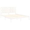 vidaXL Okvir za krevet od masivne borovine bijeli 160 x 200 cm