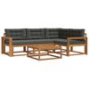 vidaXL Set vanjskih sofa 5 kom. Prirodna i antracit