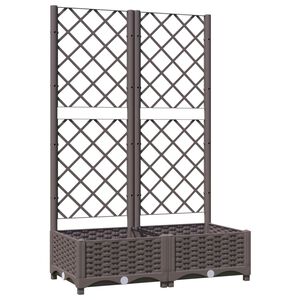 vidaXL Vrtna sadilica s re&scaron;etkom smeđa 80 x 40 x 121,5 cm PP