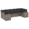 vidaXL 7-dijelni set vrtnih sofa sivi od poliratana