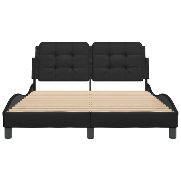 vidaXL Okvir za krevet bez madraca Zadar crni 120 x 200 cm od umjetne kože