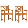 vidaXL Vrtne stolice 2 kom. Prirodna Čvrsto drvo akacije