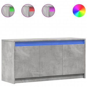 vidaXL TV ormarić s LED svjetlima boja betona 100x34x50 cm drveni