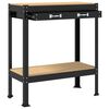 vidaXL Radne klupe s ladicama Crna 81 x 41 x 145 cm Konstruirano drvo
