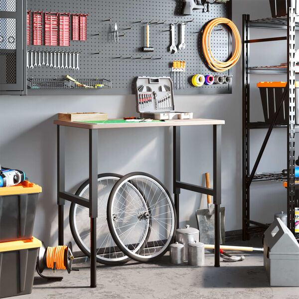 vidaXL Radni stol 100x60x(71,5-98) cm od masivne hrastovine pravokutni