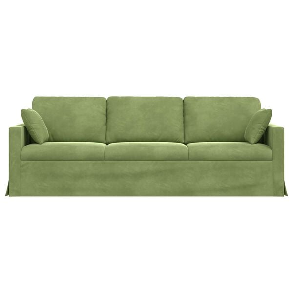 vidaXL Sofa Svijetlo zelena 228 x 78 x 80 cm Bar&scaron;un